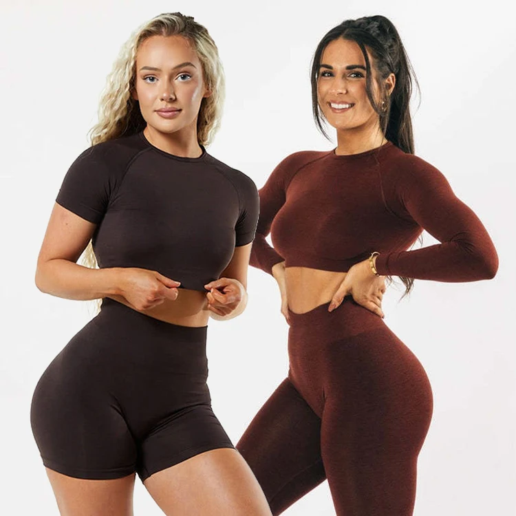 Most Popular Elasticity Compression Yoga Workout Woman 5piece Fitness Sport Gym Wear Yoga Set