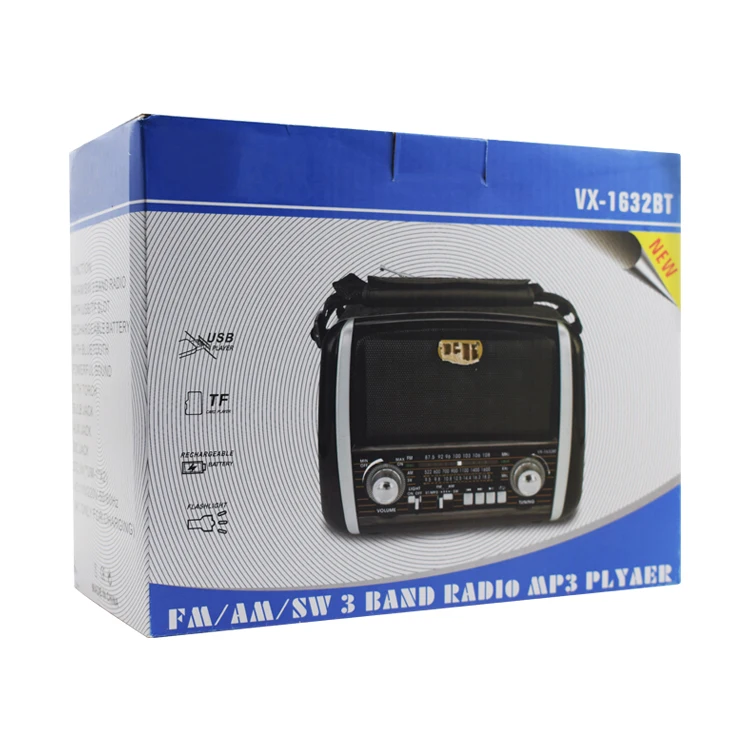  Самый популярный MP3-плеер FM/AM/SW AUX с фонариком заряжаемый Портативный TF/USB-радиоприемник