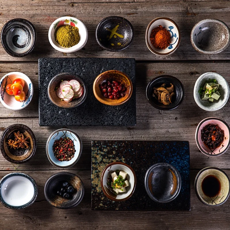 Retro Ceramic Porcelain Sauce Dish Irregular Plate