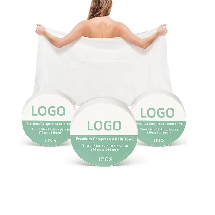 Compression bath towel disposable washcloth 70*140cm Cotton beach towel Portable bath towel