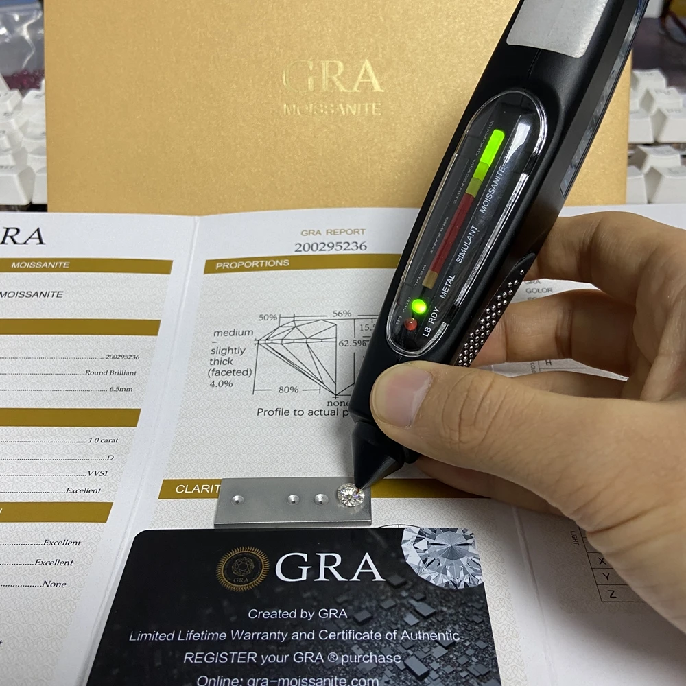 100% обещание пройти положительный Алмазный тестер 3 1 карат 6 5 мм отличный крой белый свободный синтетический бриллиант цена за конкурсного бриллианта