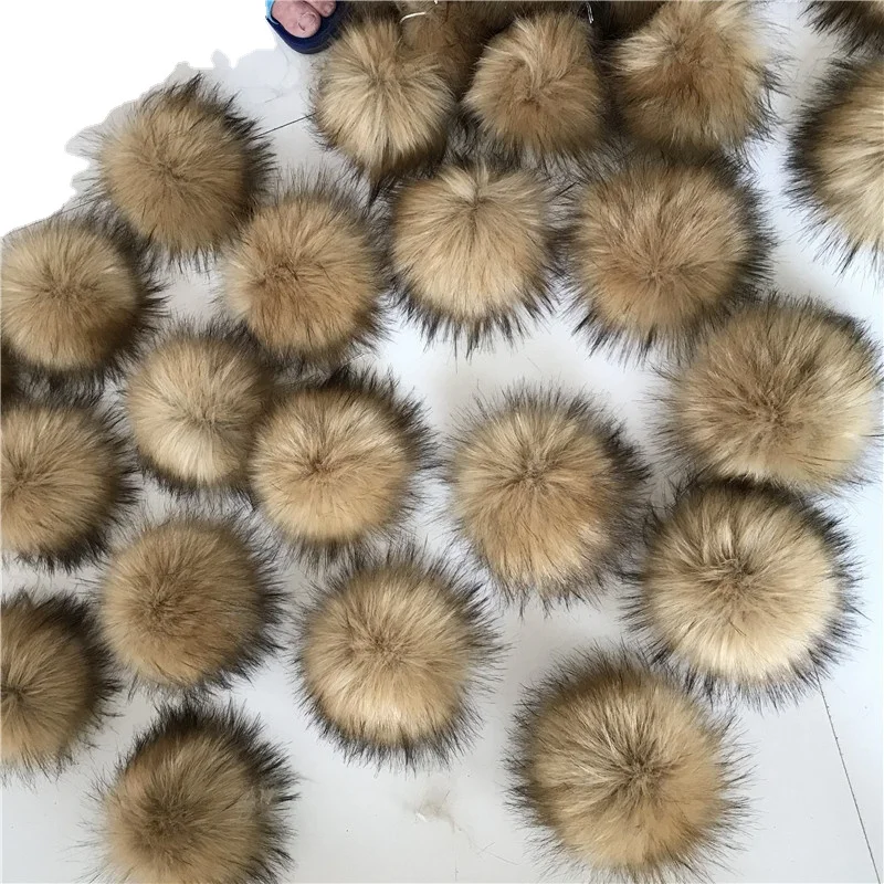 Custom DIY Accessories Large Fluffy faux Fur Poms Hairball without any decoration only pom Multicolor fuzzy Fur pompons Balls