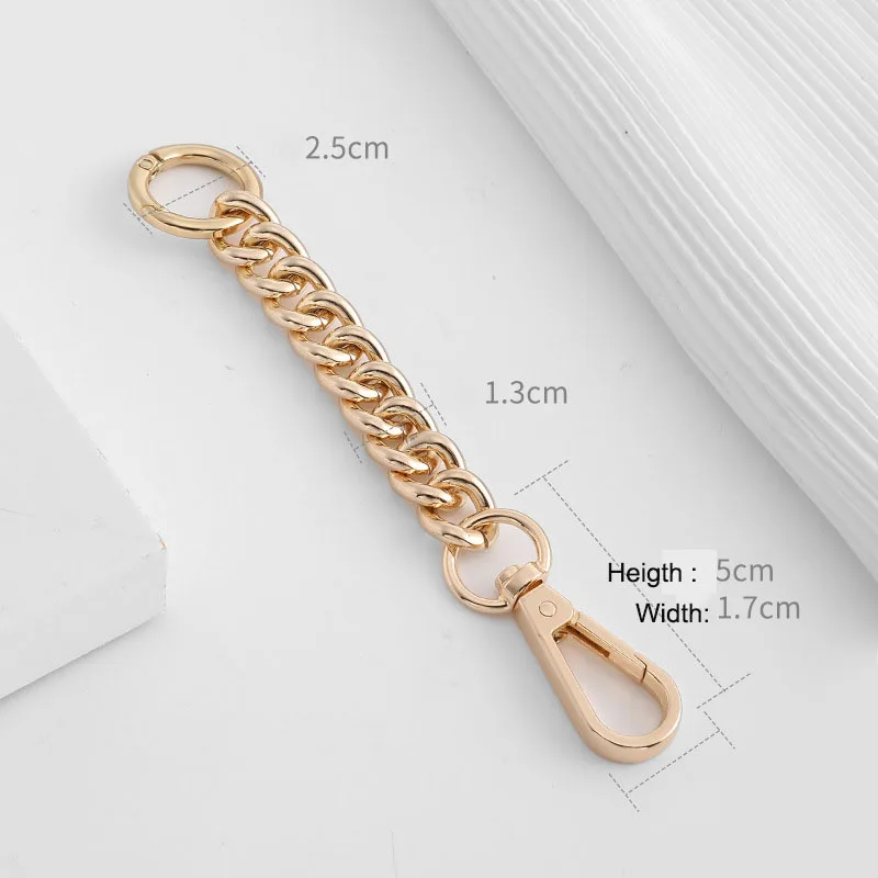 Hot sale Metal purse chain strap shoulder cross body short chain handbag clutch replacement strap extension chain