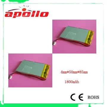 Apollo UL1642/CE Approved Rechargeable Lithium Polymer Battery 3.7V 1800mAh Li Polymer Lipo Battery Pack for IOT Device