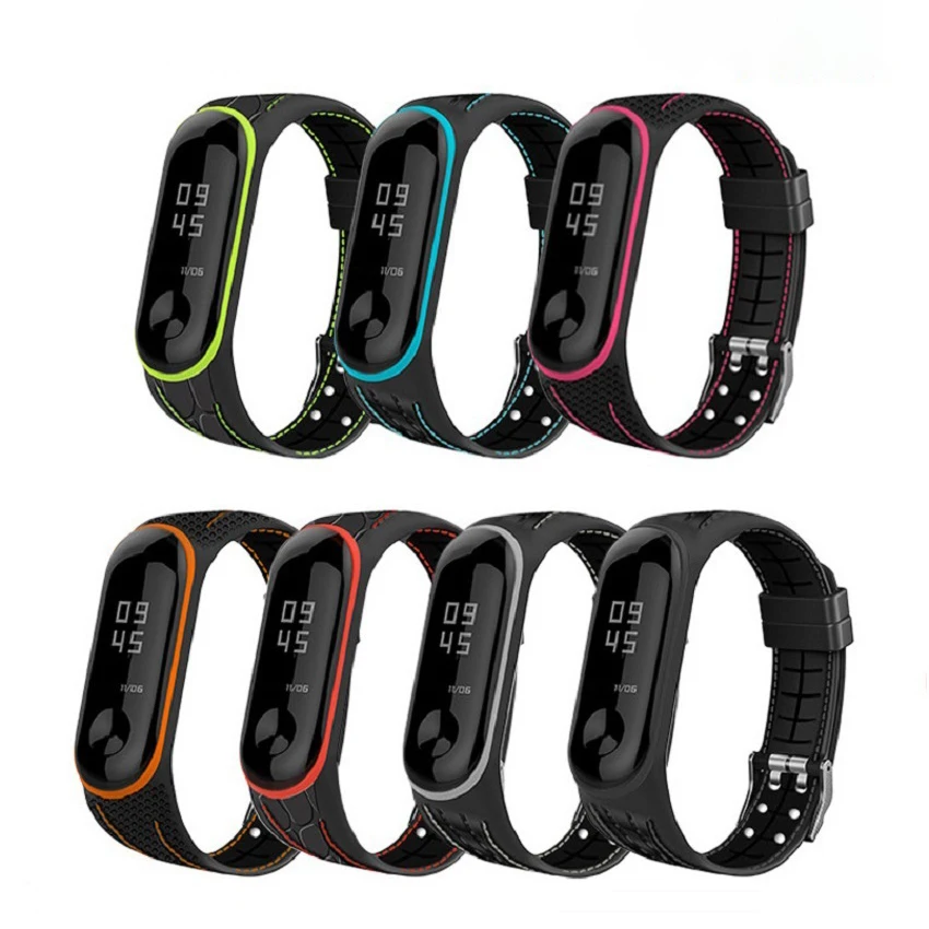 Coolyep Factory Wholesale Silicone Correas Wrist Strap For Xiaomi Mi Band 7 6 5 4 3 Miband Bracelet Watch Band