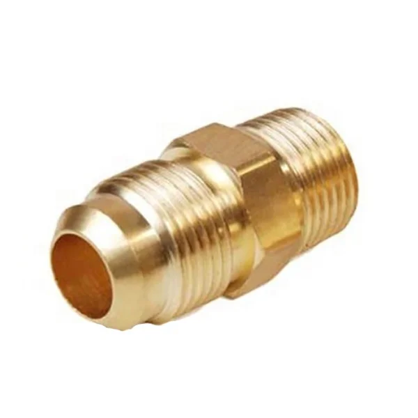 5/8 inch Flare x 3/8 inch FIP Brass 90-Degree Flare Elbow Fitting