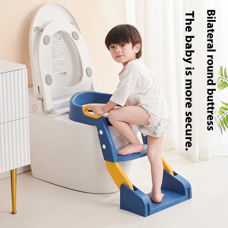 Plastic Children Travel Potty Training Seat With Ladder Potty Toilet Seat Adjustable Baby Toilet Trainer