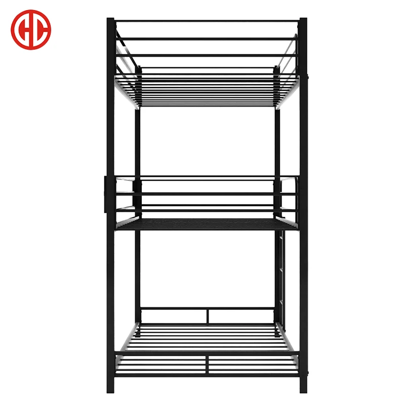Wholesale Metal Triple Size Bunk Bed Frame in Dormitory Adult and Student Using Triple Bunk Bed