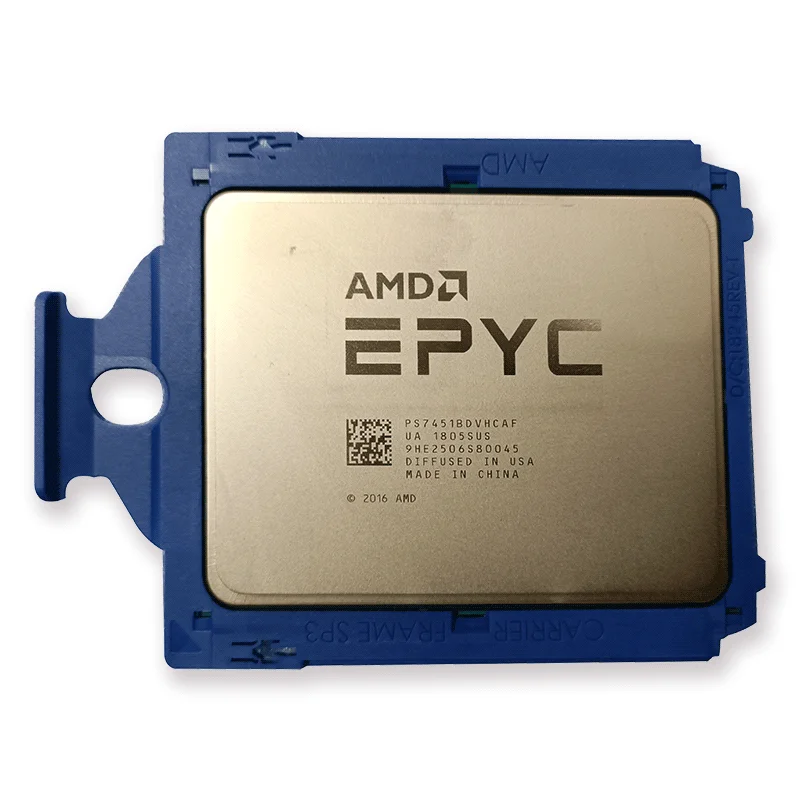 Used EPYC 7001 Series CPU PS7451BDVHCAF 24 Core 2.3GHz Socket SP3 180W Old Server Processor 7451