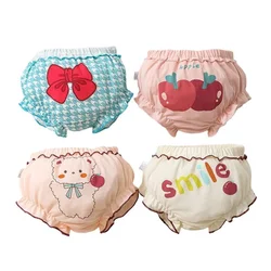 4PCS NEW Kawaii Elastic cute Cartoon Panties Printed Children Pure Cotton Shorts cotton Underwear set for baby girl