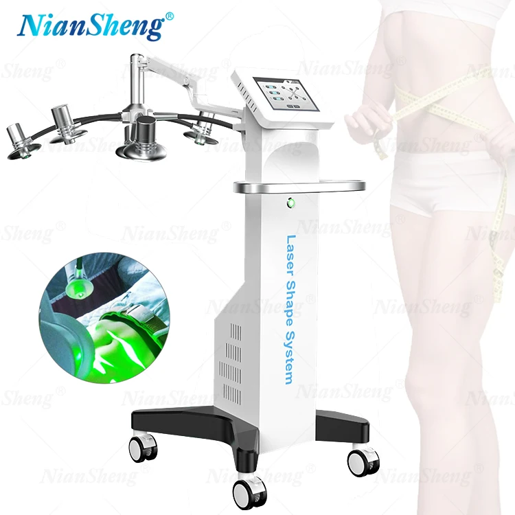 Non-invasive  6D Lipo Laser 635nm 532nm Weight Loss Green Light Therapy cryo cold Laser Body Shape Slimming System Machine