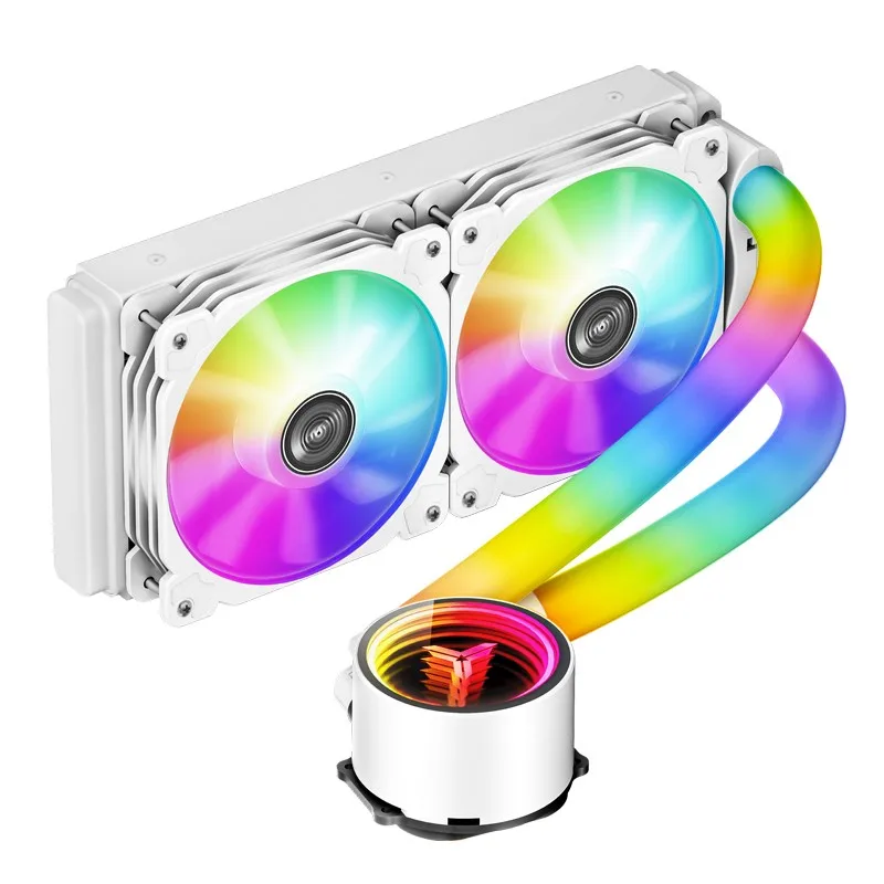 Jonsbo Selling TW-4 240 PLUS white desktop computer pin water cooling block gpu argb Integrated water cooling cooler