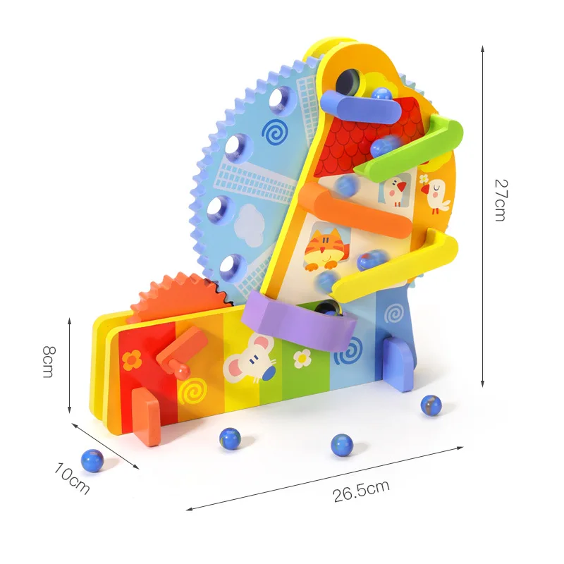 Creative Wooden Rotating Ferris Wheel Wooden Building Blocks Wooden Ferris Wheel Toy maze game