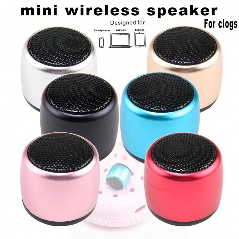 Оптовая продажа засорение bluetooth-динамик мини-2024 для обуви новые трендовые засорения динамик bluetooth min