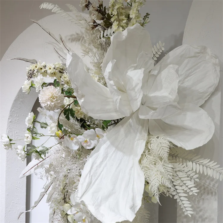 YC 2905 Window Dressing Large Silk Opening Paper Giant  Flower Artificial For Wedding Stage Decor Centerpiece Flower