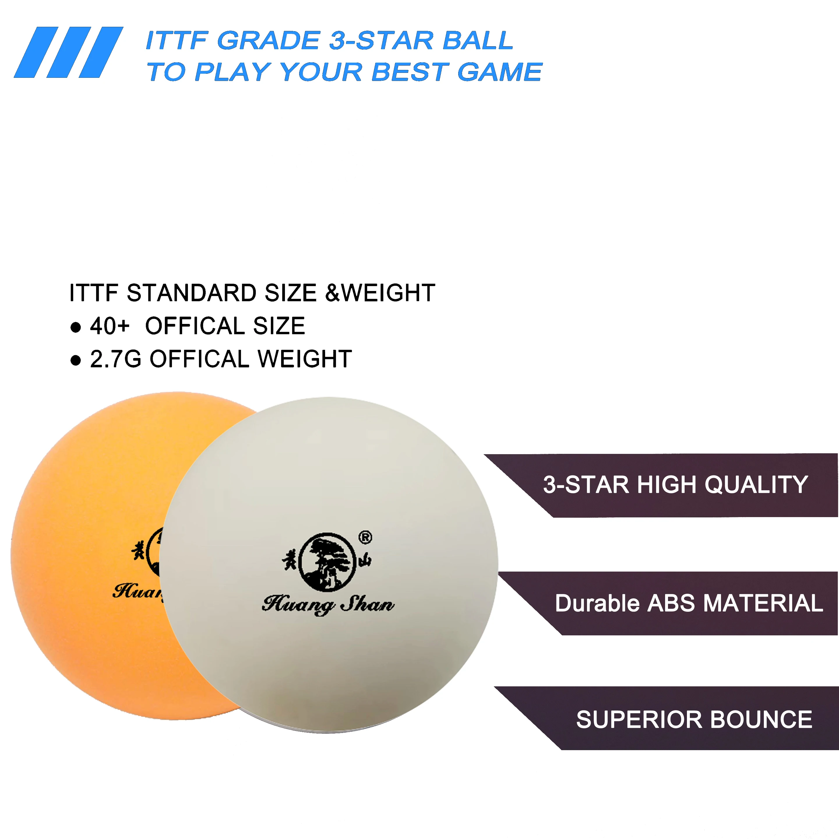 custom print ABS 40+ ping pong ball wholesale