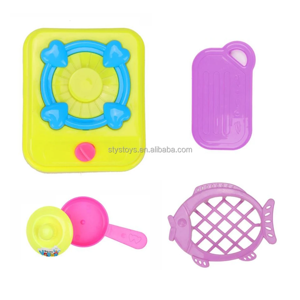 Miniature Food Cooking Toys Mixed Pretend Cookware Dollhouse Kitchen Accessories for Kids
