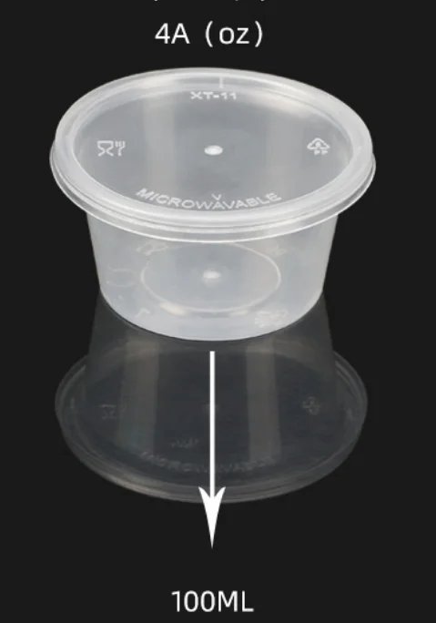 2 oz sauce container small plastic cups with lids
