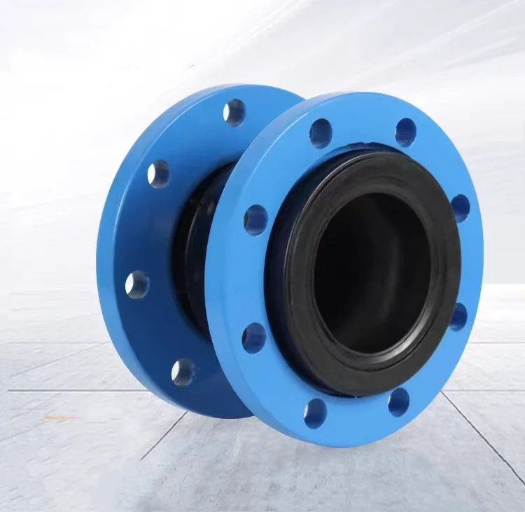 pipe flexible double sphere resilient arch rubber expansion joint bellows compensator single ball flange connection