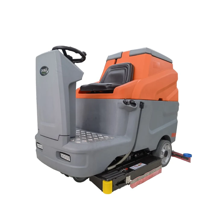 Gaoge A110 High Quality 220L Big Plastic Solution Tank Ride-On Floor Scrubber New Engine Pump Factory Price