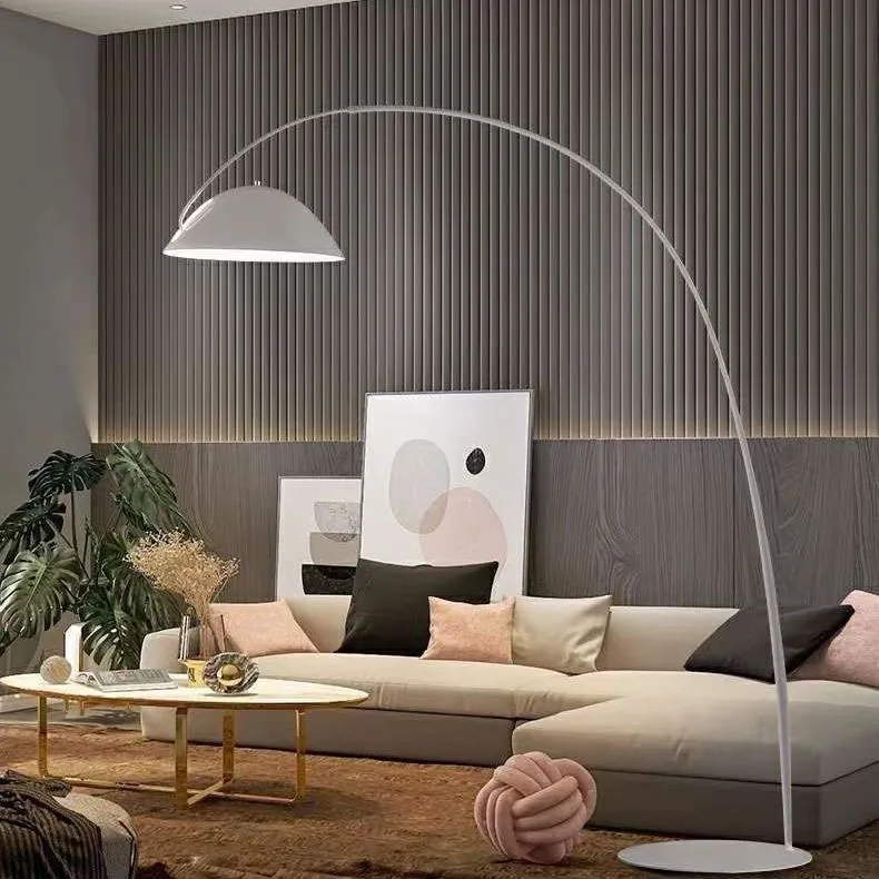 Nordic Design Arc Marble Base Led Gooseneck Standing Lamp Floor Light Hotel Living Room Bedroom Modern