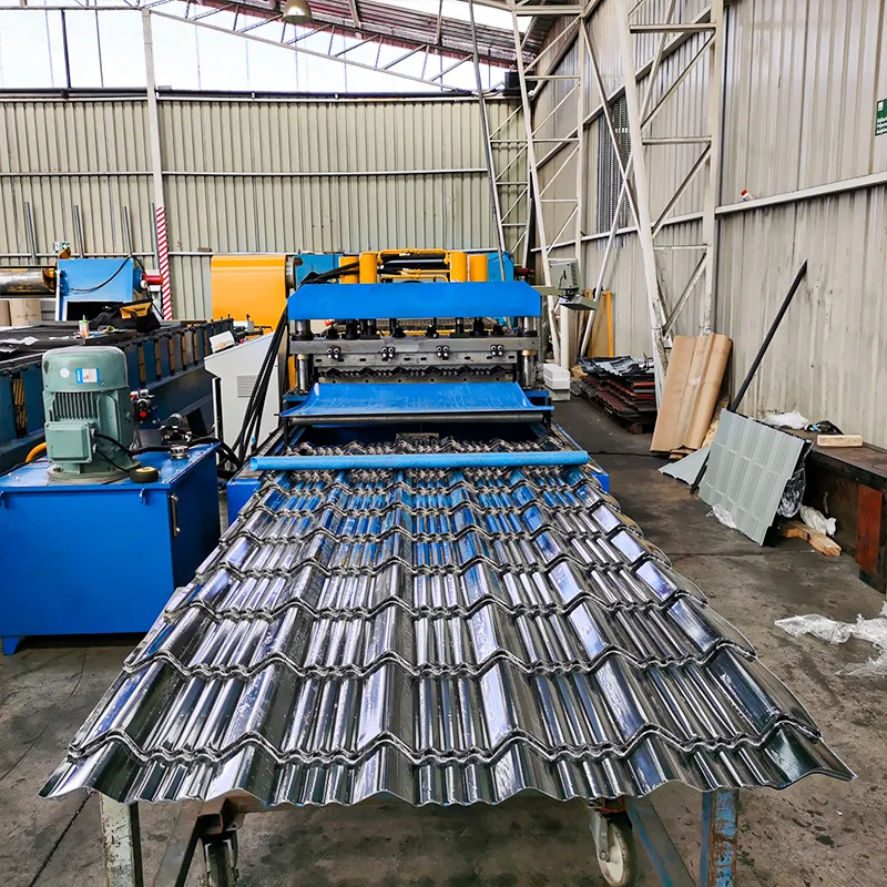 Steel Tile Making Machinery Sheet Metal Roof Tile Panel Cold Roll Forming Machine