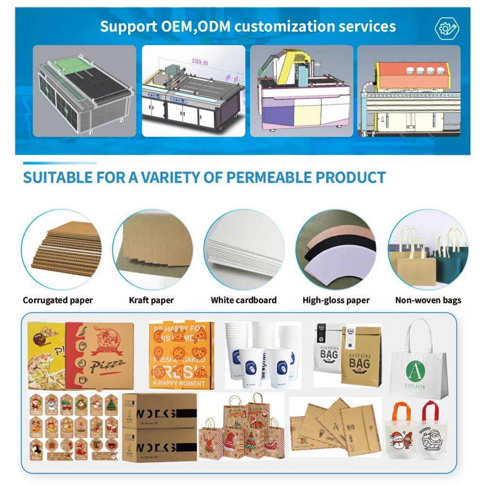 Kelier Factory Price Digital Inkjet Printer For Pizza Box High Quality Cardboard Box Printer Single Pass Printer