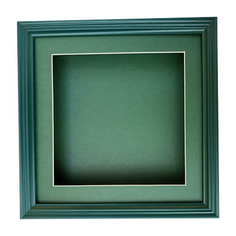 Custom Size All Black White Wood 3CM 5CM MDF Deep 3D Shadow Box Photo Frame Wall Art 3D Picture Frame With Real Glass Plexiglass