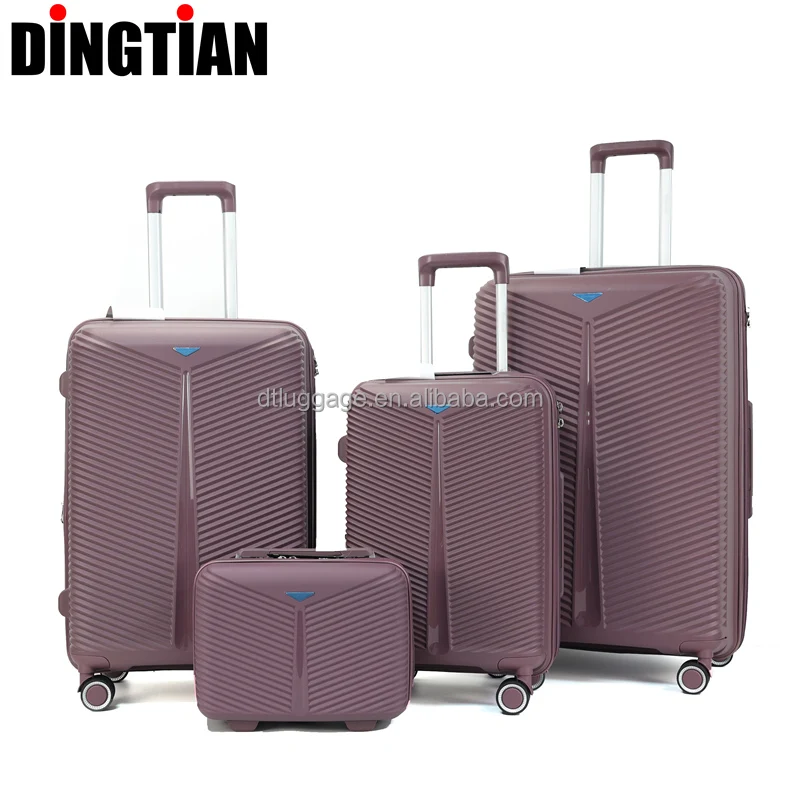 wholesale products Custom Maletas De Viaje Hard Shell PP Travel  Trolley  Luggage Travel Suitcase Sets of 4 make up bag