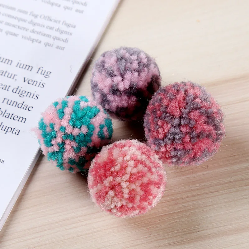 Kindergarten Early Education Toys Color-matching Wool Pompom Wholesale Custom Christmas Decorations Polyester