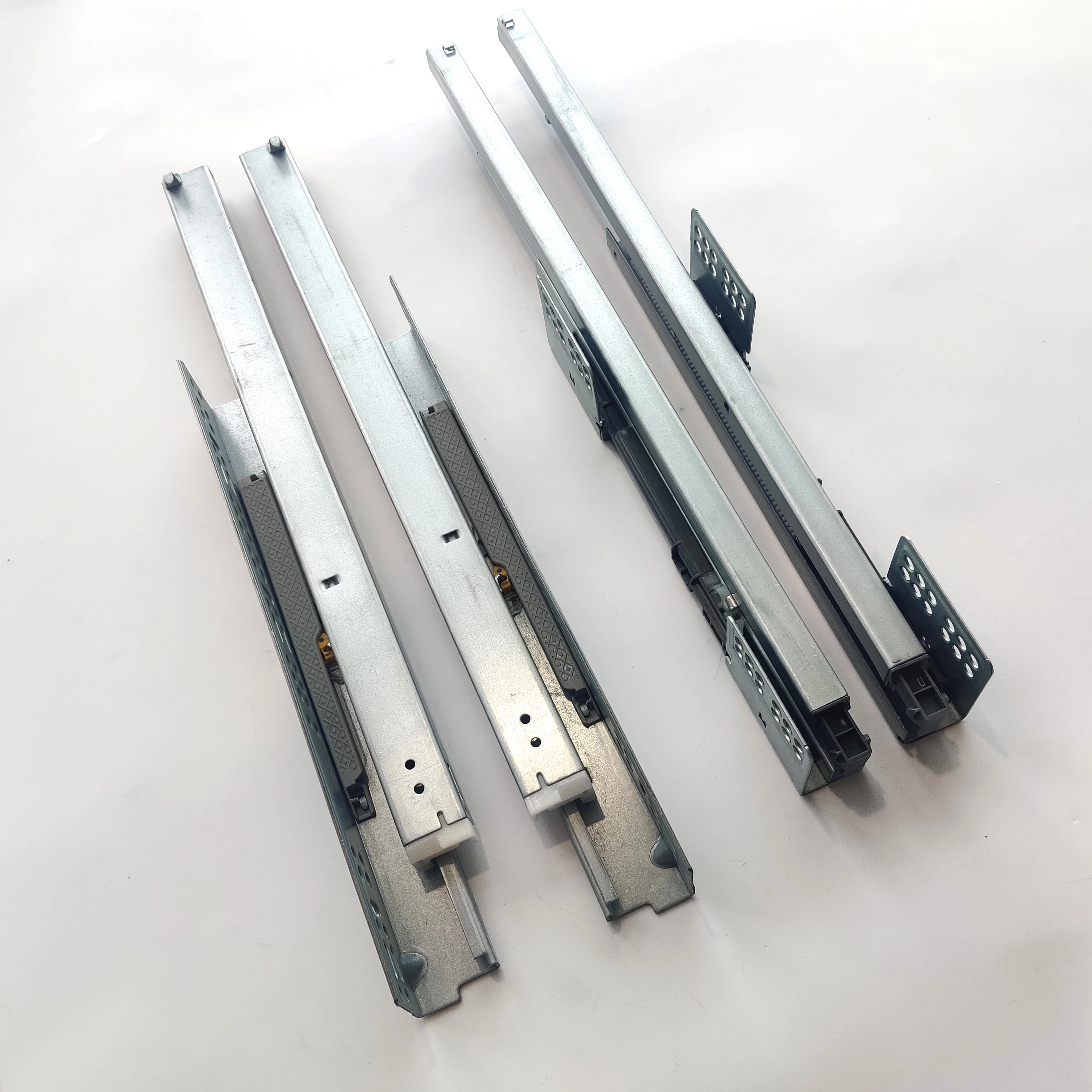 factory price telescopic concealed cabinet runner rails push to open undermount drawer slide