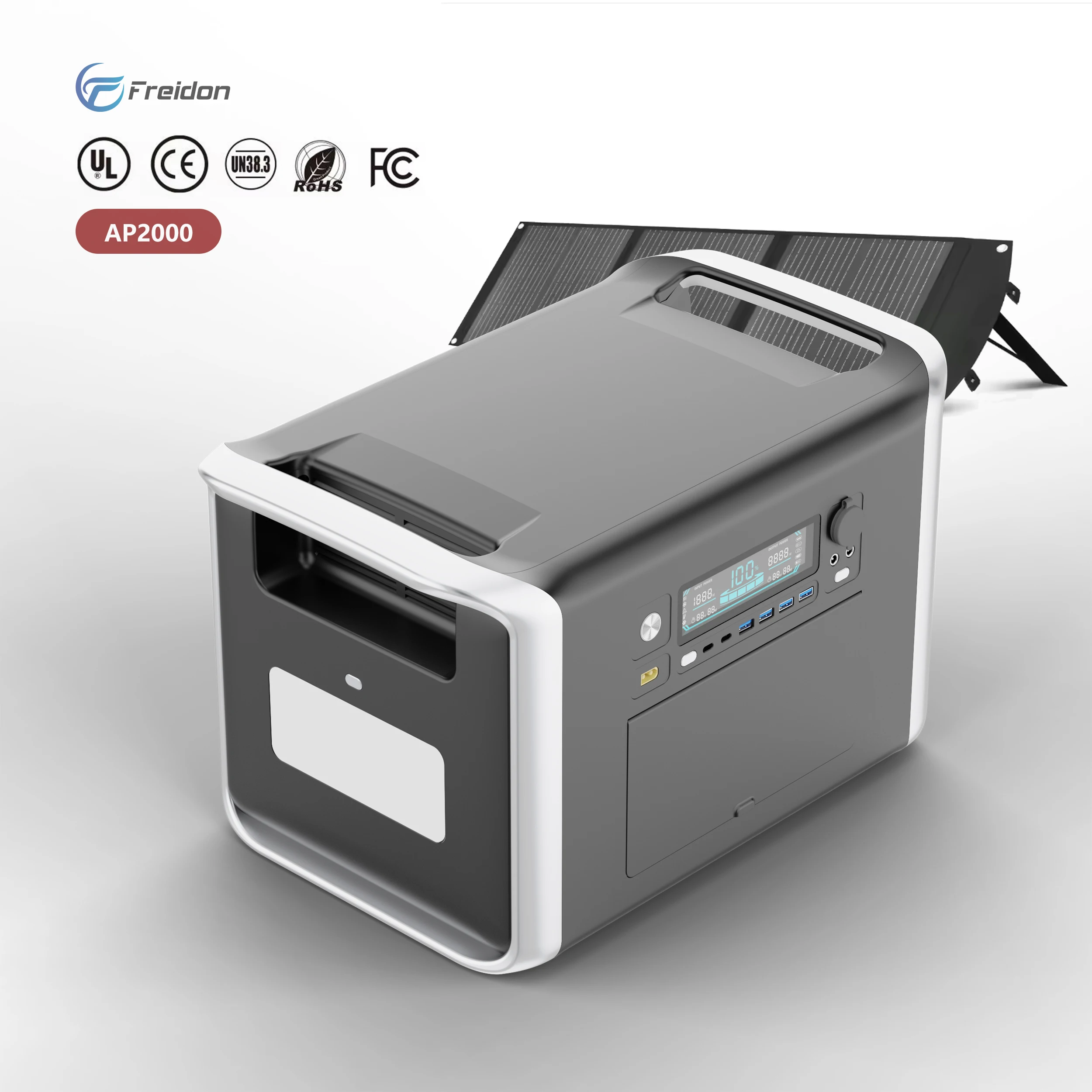 Аккумуляторы Freidon LifePo4 2000 Вт портативная электростанция высокой емкости аварийный источник питания портативный солнечный генератор