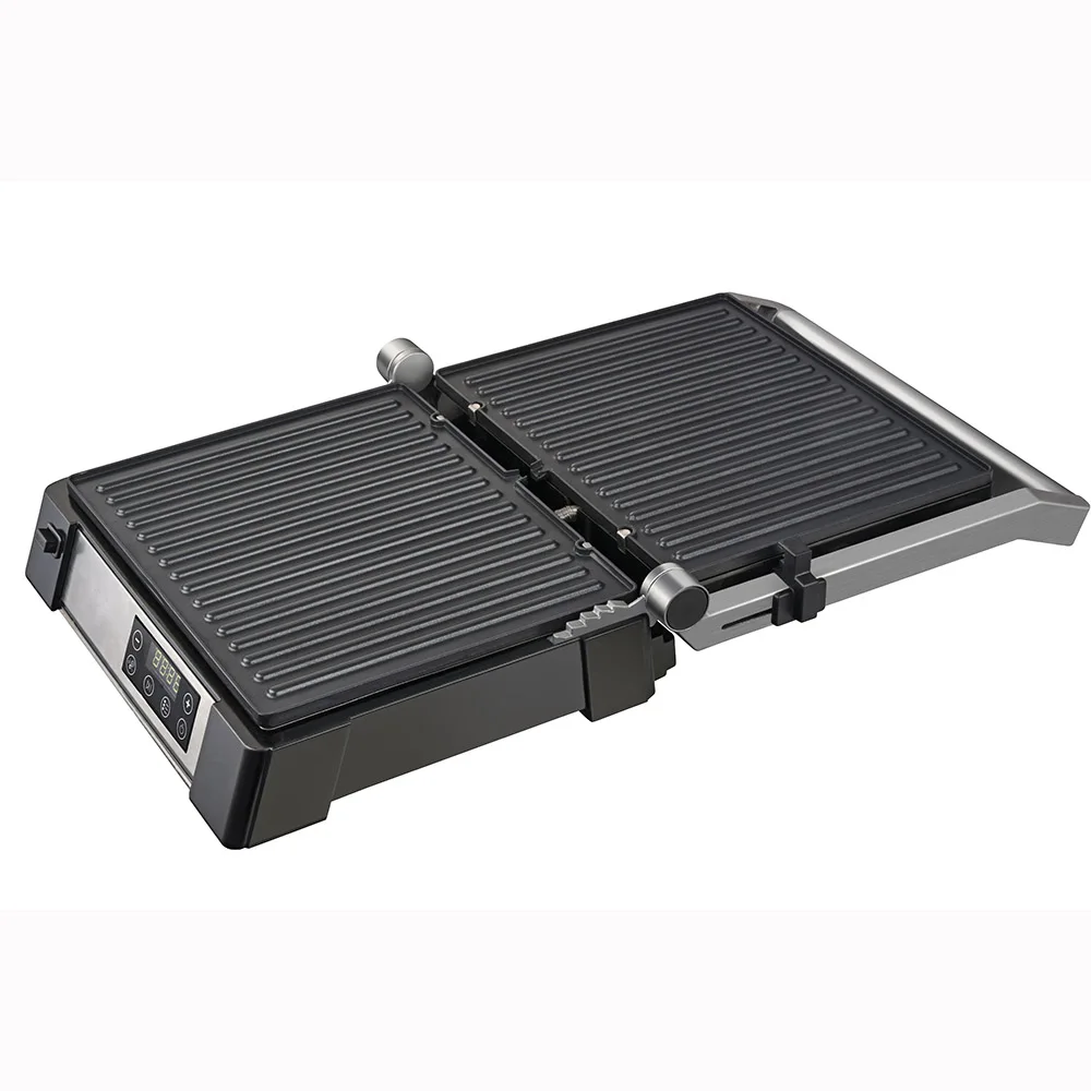 4 Slices 2000W Electric Contact Grill Panini Maker Grilling Machine Press Grill With Digital Control Panel