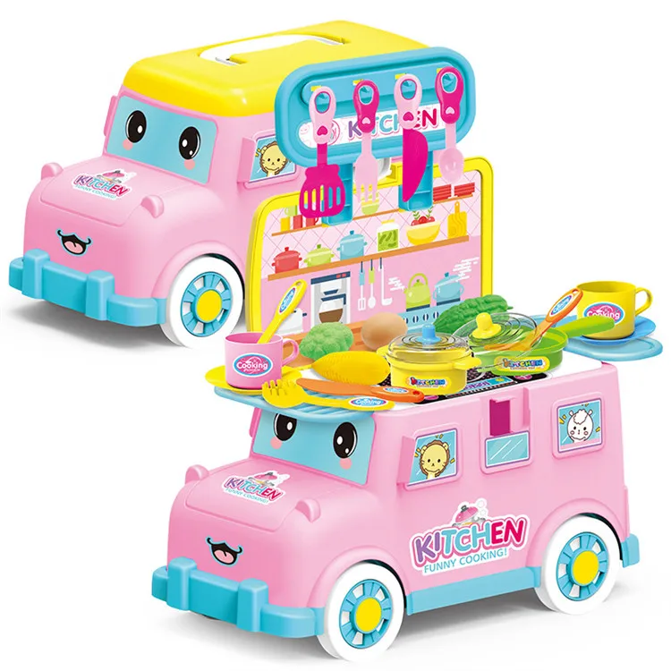 
Early education other toys bus pretend play kitchen bus toy for girl child 