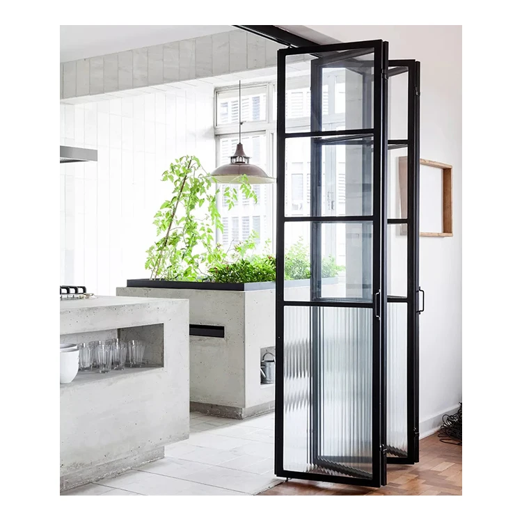 Balcony hurricane impact folding Windows Double glazing aluminum vertical folding Windows