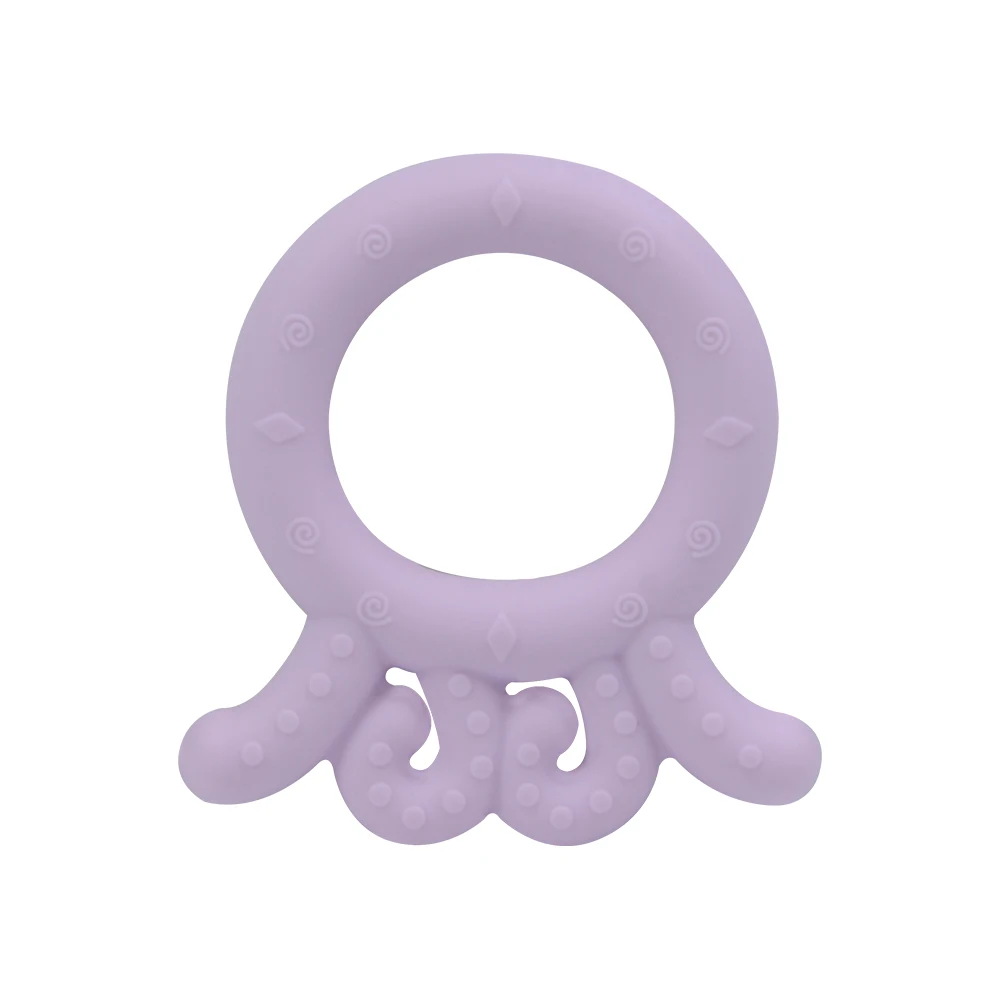 2021Hot Selling Soft Toddler Mordeder Ring Octopus Shape Baby Teether Toy
