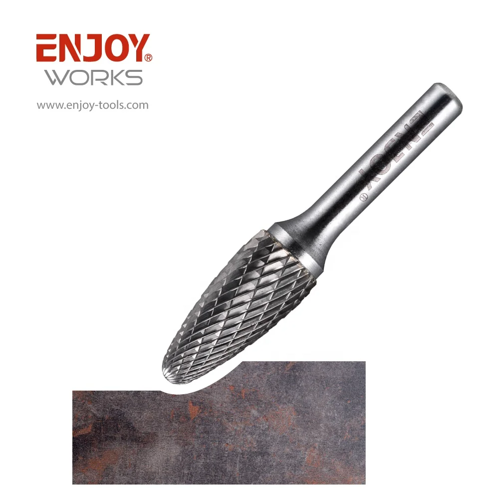 High Speed Grinder Flexible Rotating Double Cut Tungsten Carbide Rotary Burrs Burr Set Single Cut