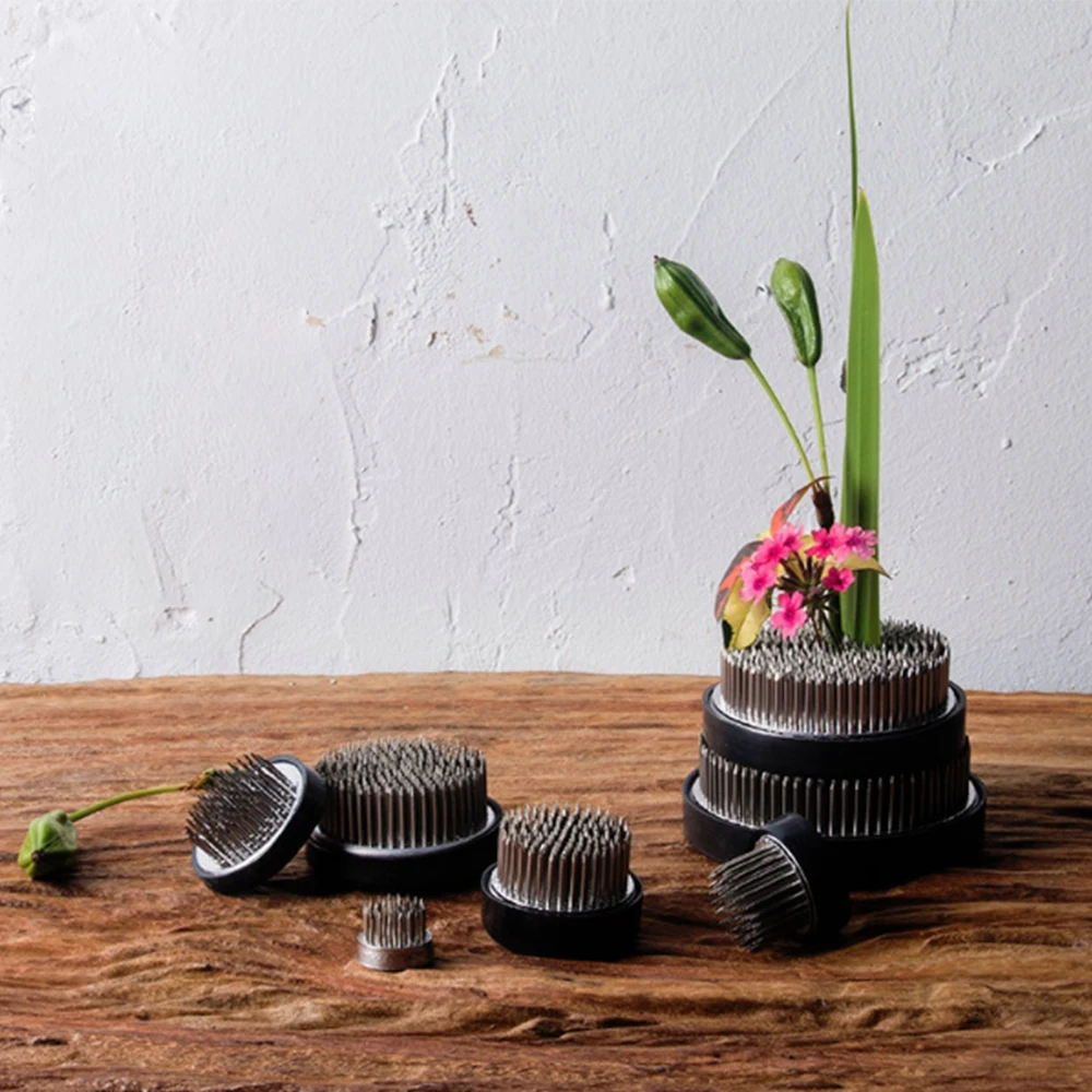 Wholesale Kenzan 60mm Diameter Floral Flower Holder Arranging Tool Kenzan Ikebana Upgraded Brass Pin Frog Pin