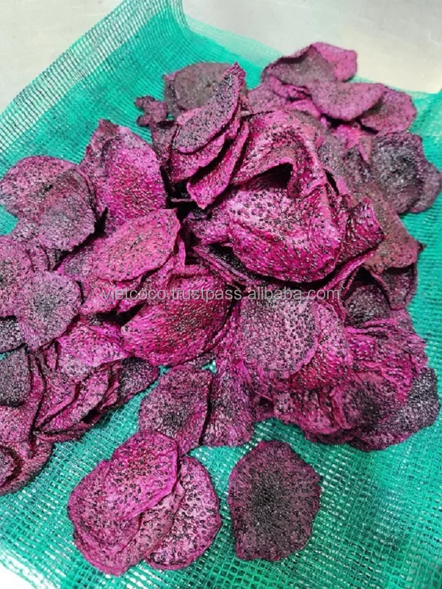 Best Selling Premium Quality Sliced Soft Dried White/Red Dragon Fruit From Vietnam Retail Bulk Air Packing