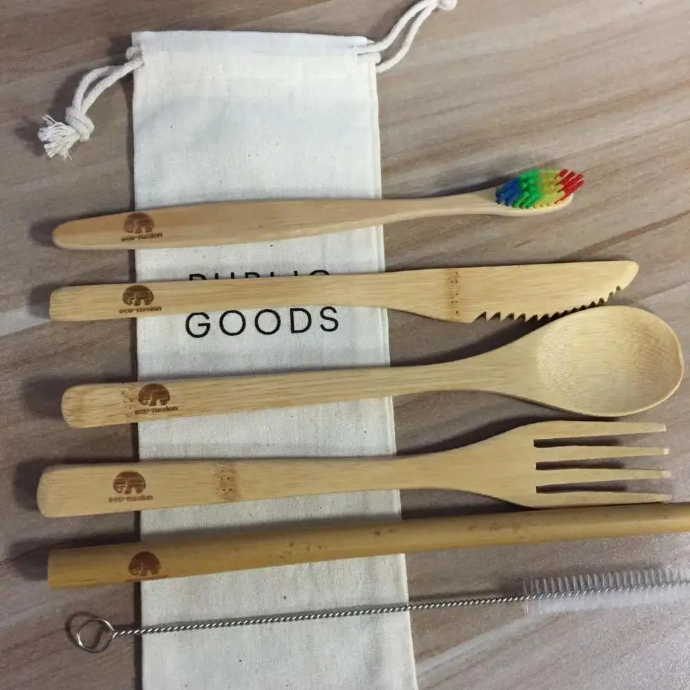 JOYE Eco friendly reusable bamboo cutlery set with customized logo