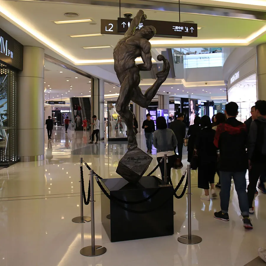 K397 сильный обнаженный мужской орнамент Танцующая обнаженная скульптура общественный Декор на заказ фигурка в натуральную величину статуя бронзовая Декоративная