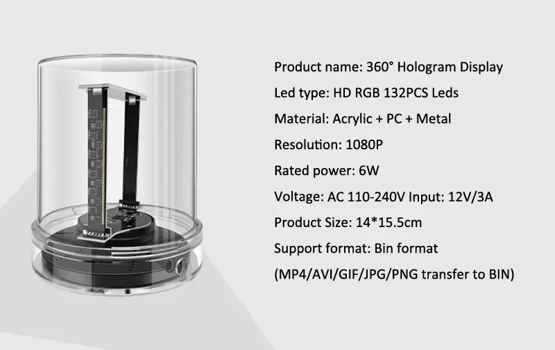 hologram fan round hologram 360degree holographic 3d fan