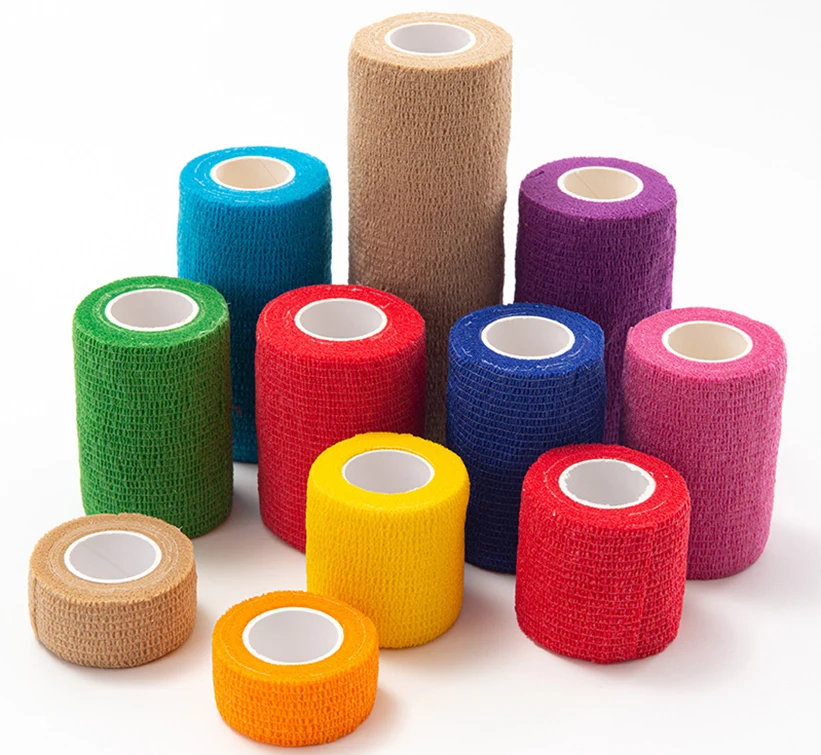 Disposable medical cotton nylon nonwoven cohesive elastic bandage