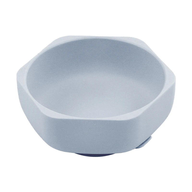 New Design Baby Feeding Plate Silicone Hexagon Suction Bowl Kids Bowl for 0-12 Months Baby