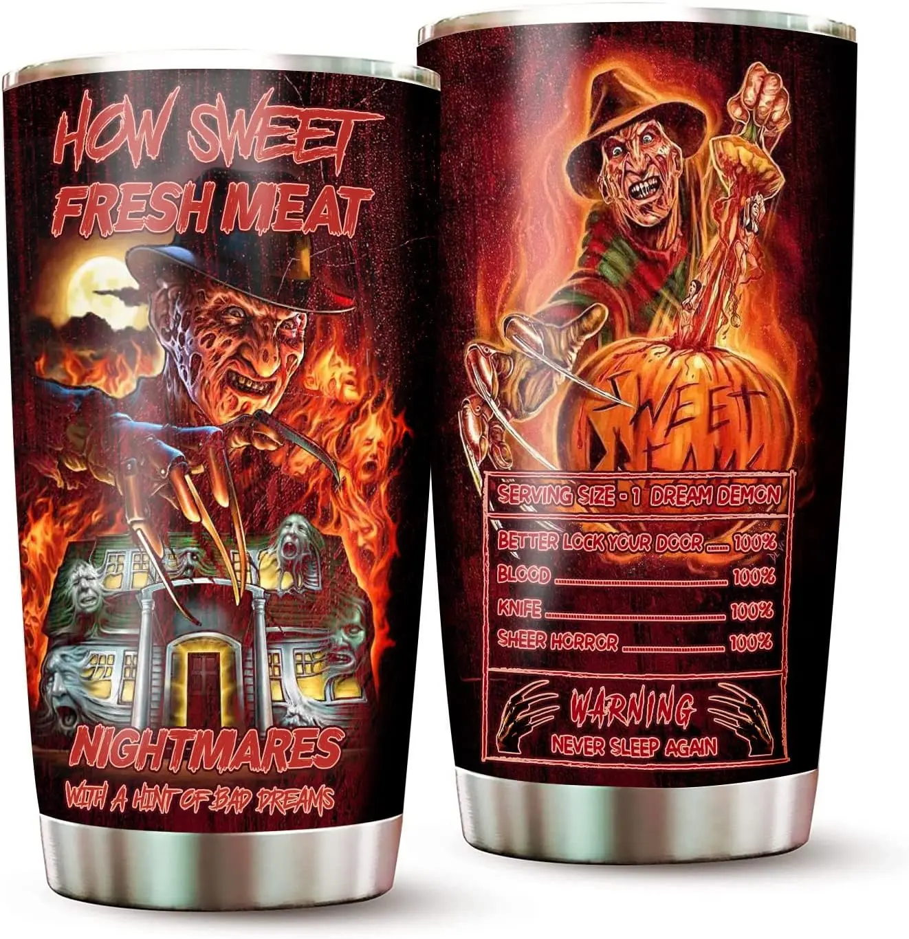 tumbler new arrival custom christmas gift Halloween blood Horror Character Smile Pennywise 20 oz insulated car mugs