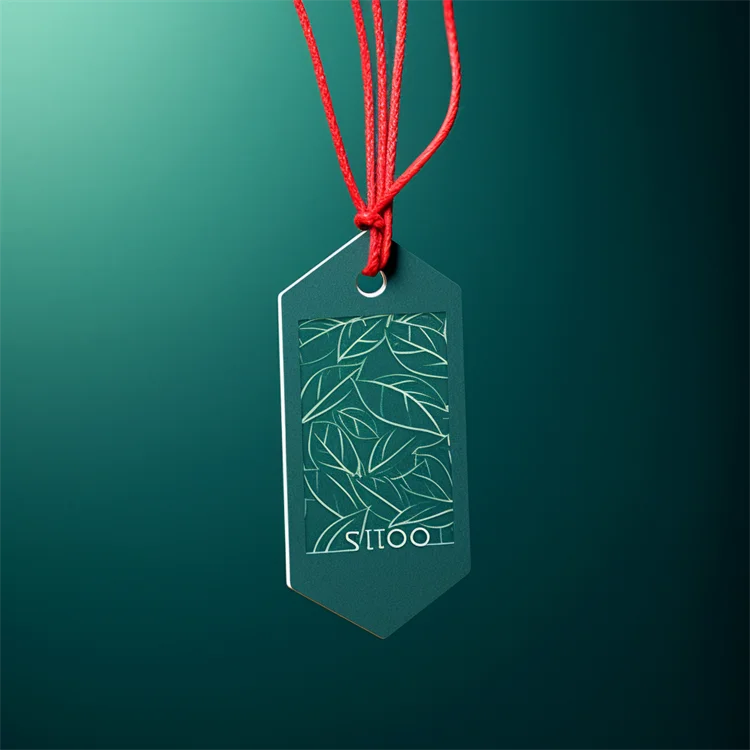 Custom Recycled Hanging Label With Free Slings Luxury Swing Paper Hang Tags For Clothing Garment Special Clothes Label Tag