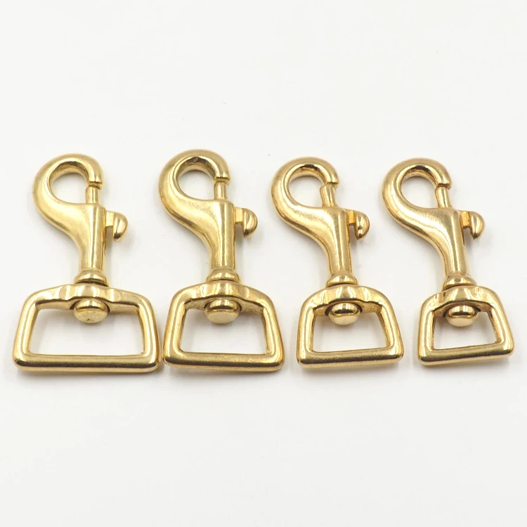 Top Quality safety key hardware lobster metal lanyard dog leash bolt swivel spring eye trigger brass snap hook
