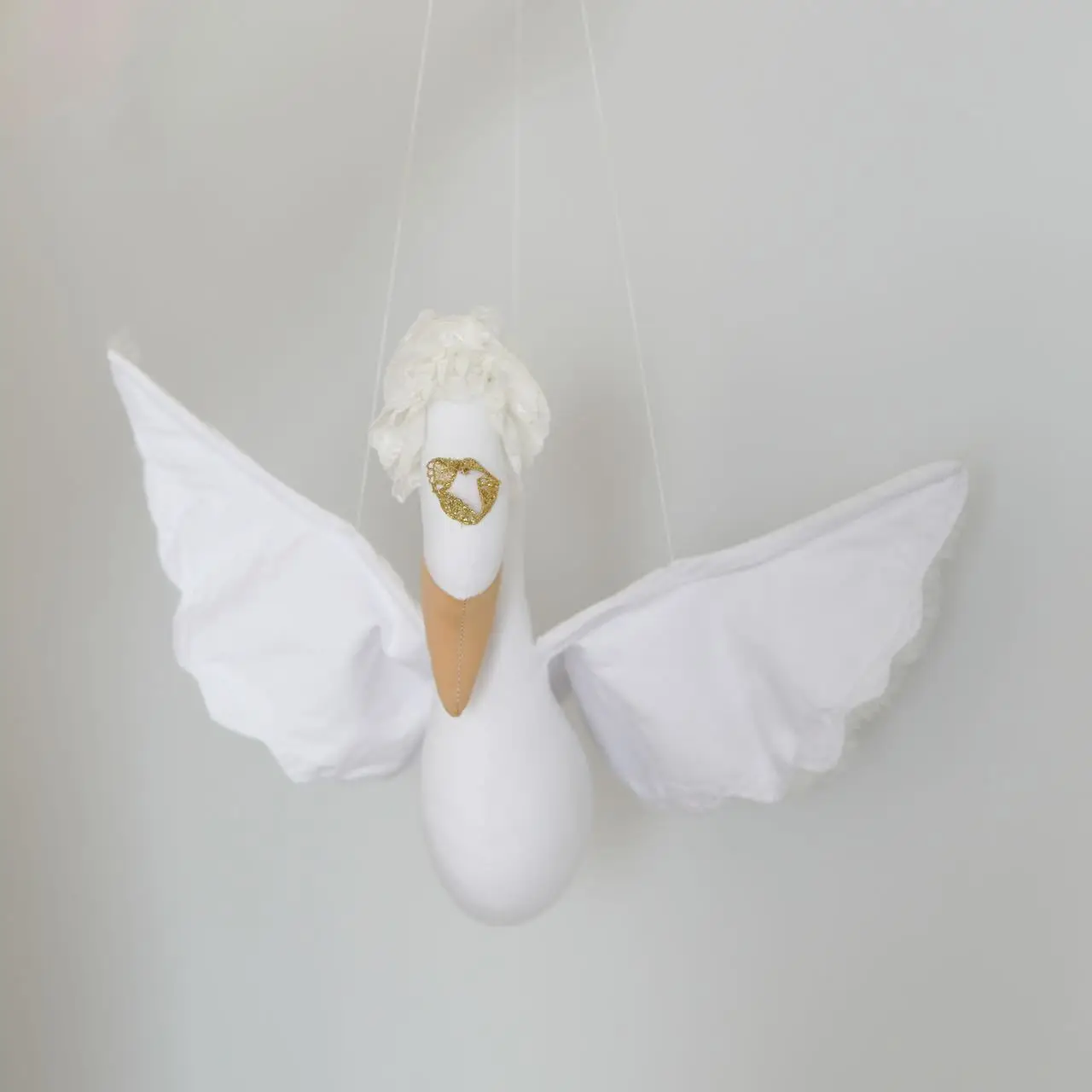 Hot Selling  Creative Wall Hanging Stuffed Doll White Swan Animal Doll Home Decor Stuffed Toy For Kids
