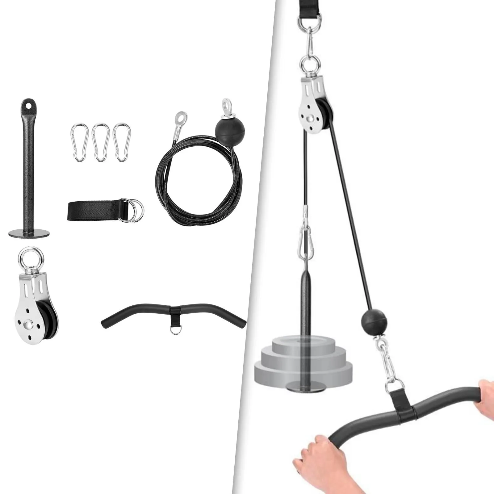 Newly upgraded silky explosion-proof and silent fitness pulley Portable anti-pressure fitness pulley