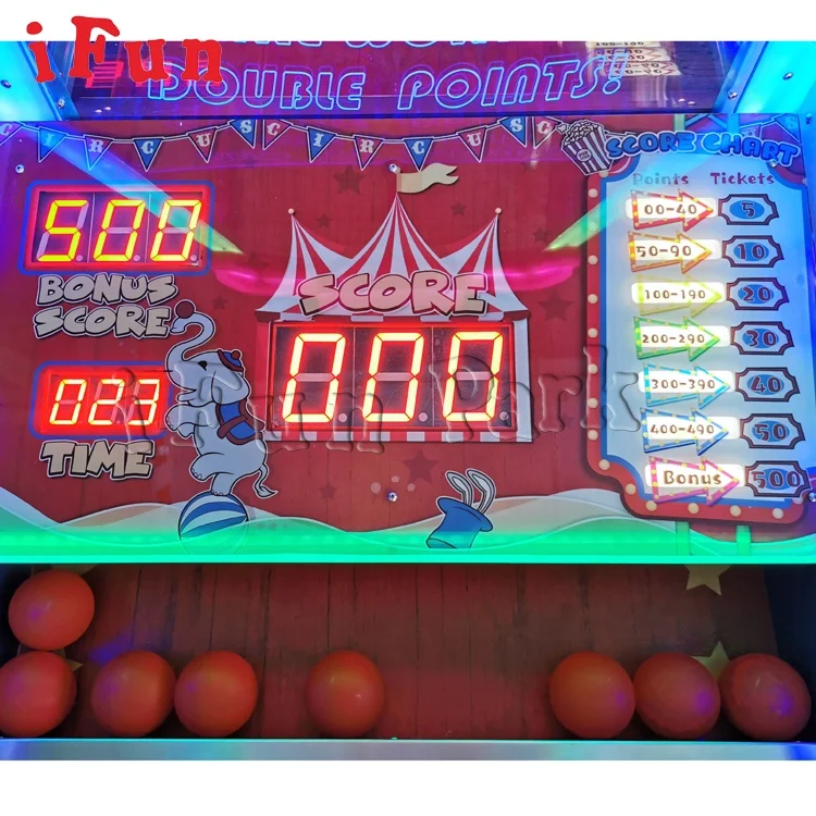 Ifun New Coin Operated Arcade Redemption Game Machine for Kids Children Funny Carnival Hit the Clowns Games